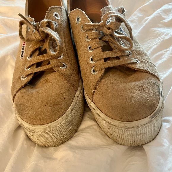 Superga 2790 Suede Platform Sneaker Tan 39 - Picture 5 of 6